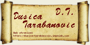 Dušica Tarabanović vizit kartica